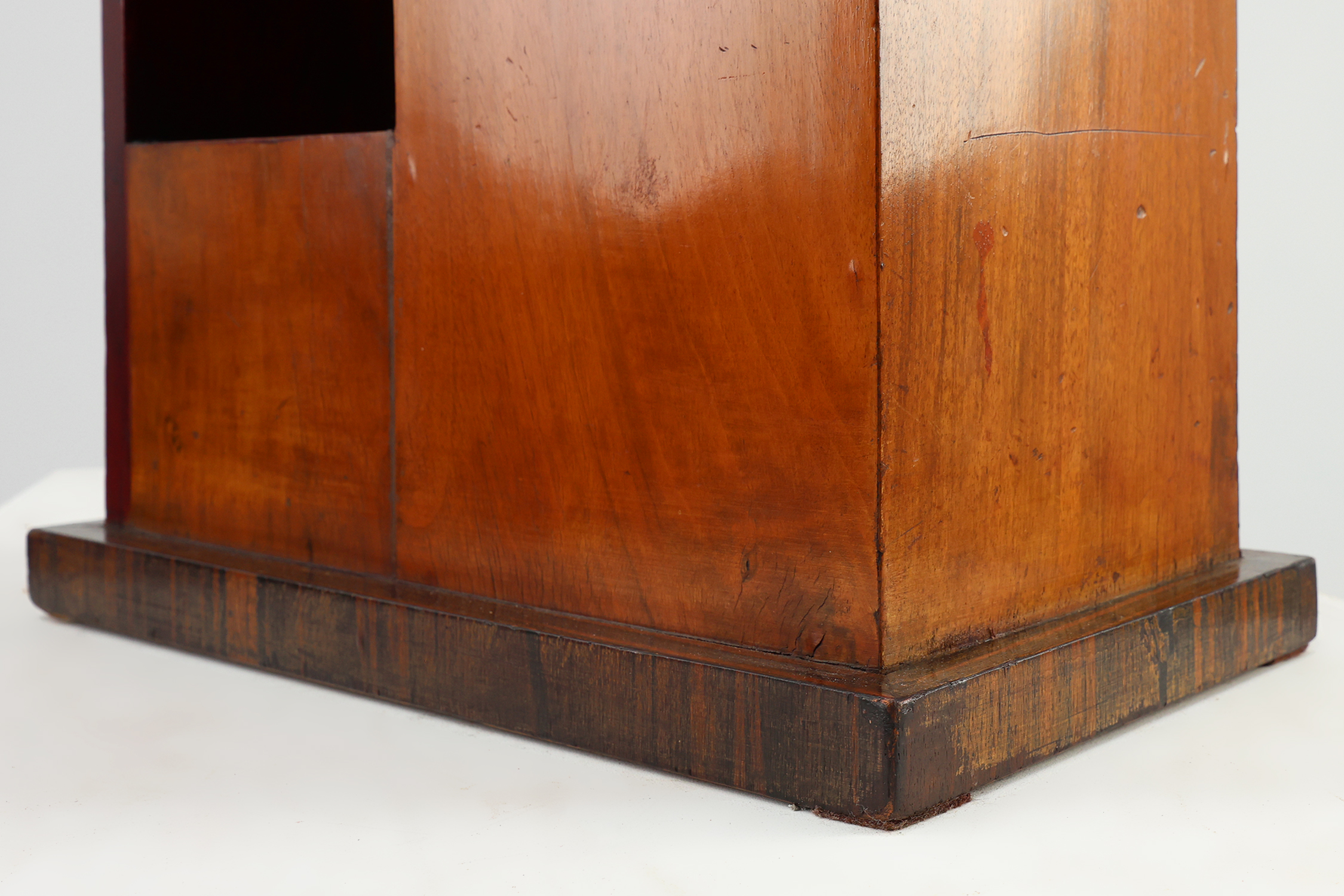 Early Art Deco umbrella stand in wood and metal, France ca. 1910thumbnail